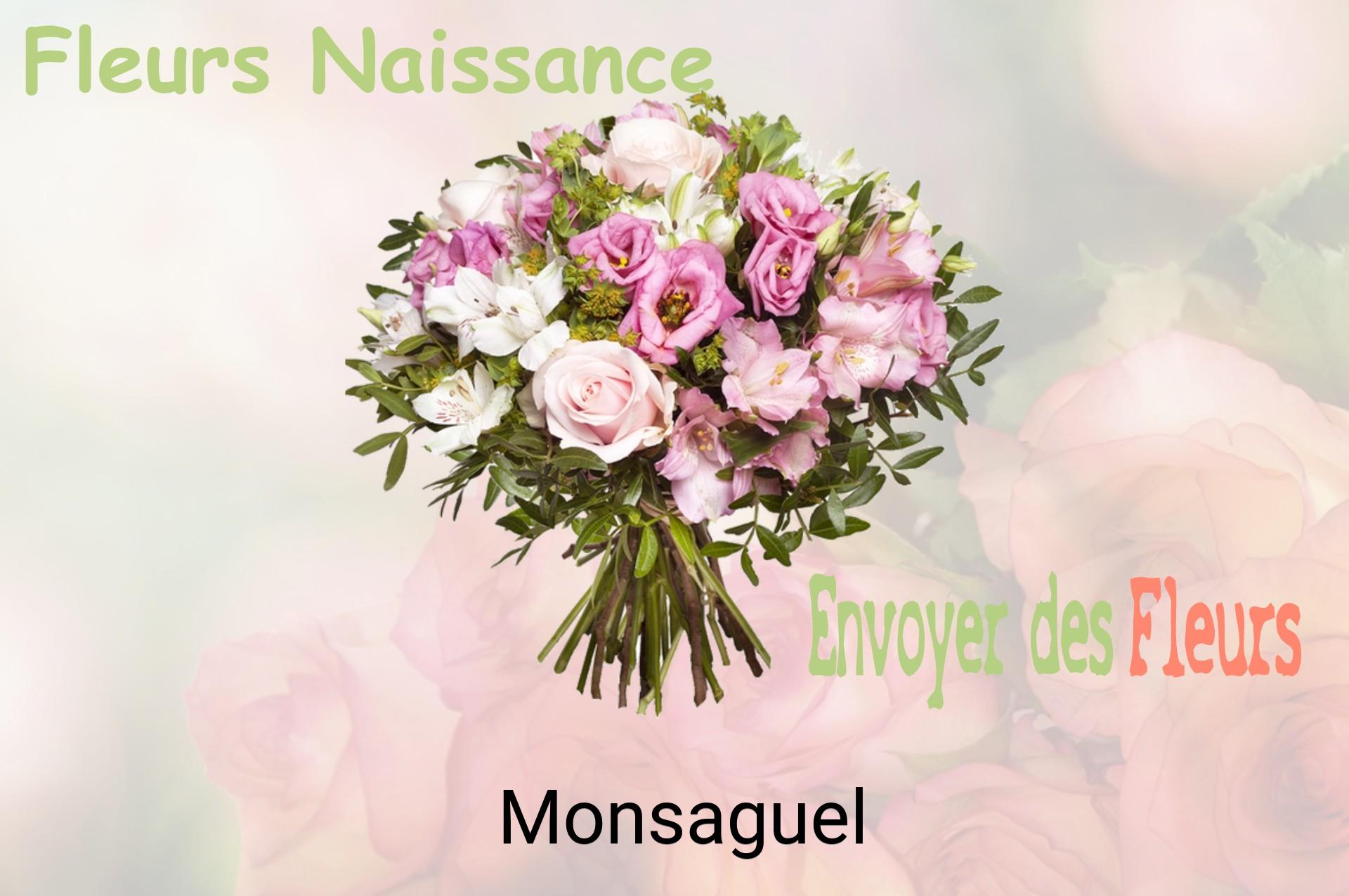 Bouquet de fleurs de naissance livré à Monsaguel